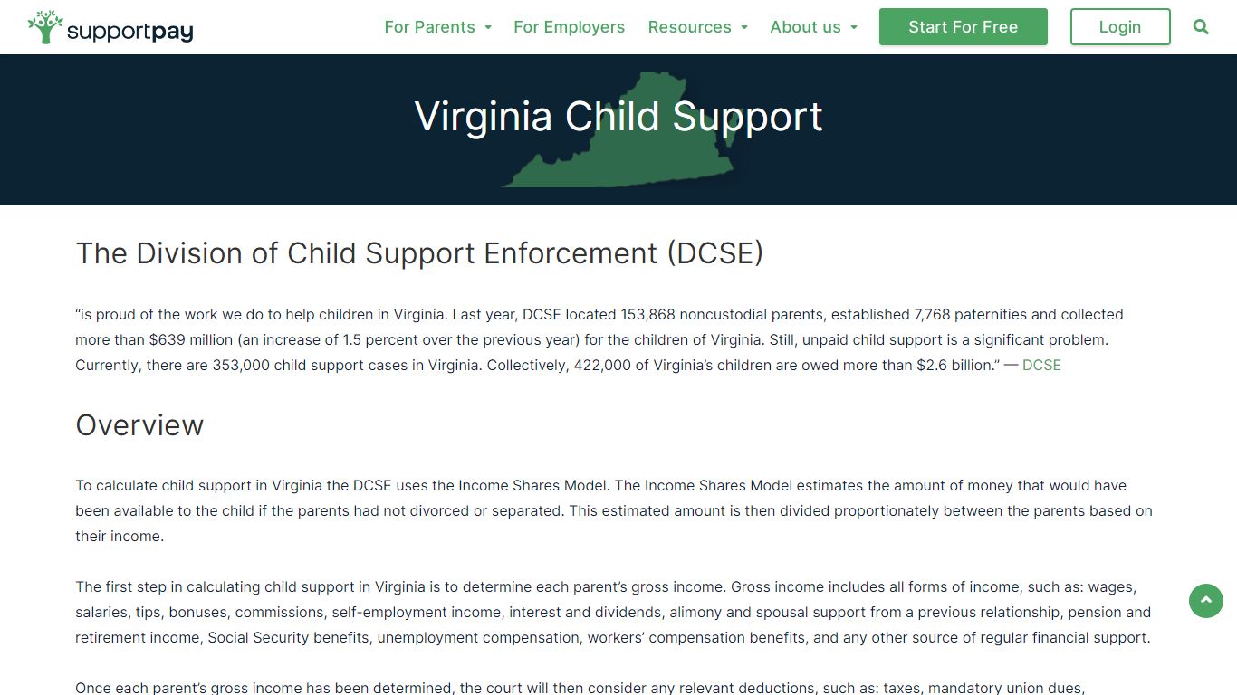 Virginia Child Support - SupportPay Resources - SupportPay